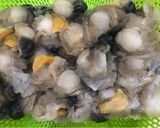 Hình bước làm 1 của món Sò điệp xào măng tây
