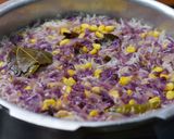 A picture of step 5 of Red cabbage and Sweet corn Pulav: One pot meal.