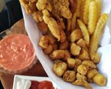 Foto langkah ke 5 dari resep Fish N Chips+ Crispy tofu BUCKET.