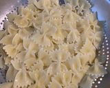 A picture of step 3 of Farfalle Pasta salad.
