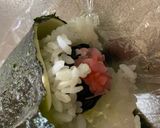 A picture of step 4 of Japanese Flag 🇯🇵 Roll Sushi.