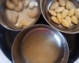 A picture of step 1 of Nawabi Paneer Korma in white Gravy.