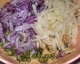 A picture of step 2 of Chatpatay Pakoray.