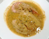 Foto del paso 4 de la receta: 333. Merluza con gambones en salsa de picada catalana