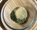 A picture of step 1 of Millet Pesarattu Dosa.