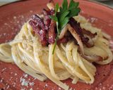 Foto del paso 6 de la receta Espagueti con Cebolla Caramelizada y Tiras de Lomo