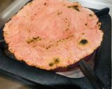 A picture of step 3 of Pink Jawar Roti.