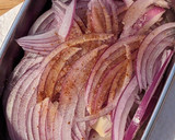 A picture of step 2 of Quick Pickled Red onions.