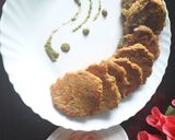 A picture of step 6 of Chana dal tikki.