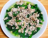 Hình bước làm 2 của món Canh Cải Bó Xôi (Rau Chân Vịt) Nấu Thịt Bằm