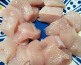 Gambar langkah 1 resipi Garlic Chicken Skewer.