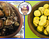 Foto del paso 2 de la receta: Crema de galeras con castañas y alcachofas