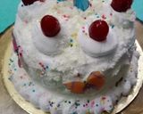 A picture of step 4 of White forest cake.