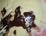 Foto del paso 14 de la receta: Tarta con mousseline de chocolate y ganache acompañada de helado