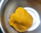 A picture of step 2 of Gatta pulav.