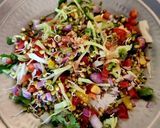 A picture of step 3 of Sprouts Salad Chaat In Khaman Dhokla Bowl.