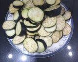 A picture of step 1 of Dahi baingan.
