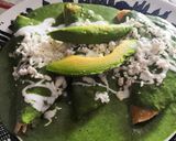 A picture of step 7 of Enchiladas with Spinach Cream Sauce.