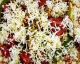 A picture of step 7 of Veg Pizza made with homemade base.