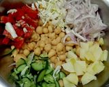 A picture of step 1 of Jhat pat (Phulki chat).