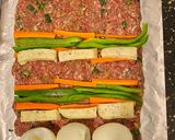 Foto del paso 6 de la receta: Pan de carne tipo arrollado con puré de batatas cremoso 🥩🍠