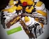 A picture of step 15 of Mango Blackforest Cake.