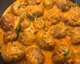 A picture of step 4 of Kofta Biryani.