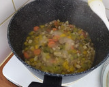 Foto del paso 1 de la receta: Crema de champiñones y verduras con Philadelphia al limón