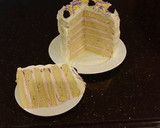A picture of step 34 of Lemon Layer Cake with Blackberrie Cream Filling and a Lemon Cream Frosting.