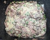Szupergyors sonkás-gombás tészta recept fázis 4 fotója