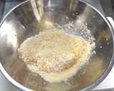 A picture of step 3 of Cheese chicken katsu.