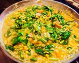 A picture of step 6 of Bubur Manado / Tinutuan(in English & Indonesian language).