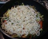 A picture of step 5 of Ramen Noodles with Vegetables and Shrimp.
