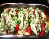 Foto del paso 8 de la receta: Montadito de bacalao congelado, patatas y pimientos de Piquillo al horno