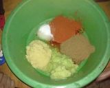 A picture of step 1 of Seekh kabab.