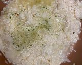 A picture of step 6 of Vishal’s pesto risotto.
