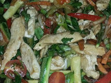 Wok de pasta y vegetales