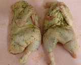 Foto del paso 6 de la receta: Picantón al vapor con tubos de patatas, pimientos y chalotas