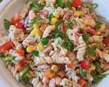 A picture of step 4 of Creamy Vegetable Pasta Salad.