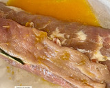 Foto del paso 3 de la receta: Solomillo relleno de calabacín, bacon y queso en salsa de naranja