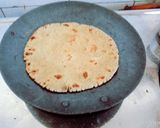 A picture of step 5 of Healthy tasty fiber rich moong dal and turai sabji and millet flour roti.