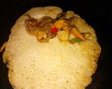 A picture of step 5 of Pancake with veggies fillings.