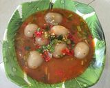 Foto langkah ke 9 dari resep Cilok goang kuah super pedas.
