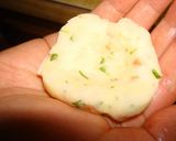 A picture of step 7 of Duchess Potatoes with Prosciutto and Mozzarella Cheese.