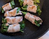 A picture of step 3 of ★ Rocket wrapped in meat with teriyaki sauce ★.