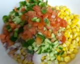 A picture of step 3 of Corn Bhel.