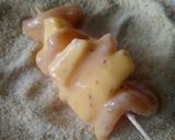 Almás csirkés saslik bundában, gluténmentesen recept fázis 3 fotója