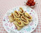 A picture of step 5 of Pork Floss and Cheese Taiwanese Egg Pancake.