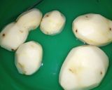 A picture of step 1 of Tumeric Viazi Karai.