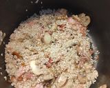 Foto del paso 4 de la receta: Arroz cremoso de verduras, bacon y champiñones